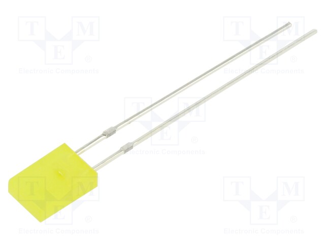 LED; rectangular; 6.95x4.8x4.95mm; yellow; 150÷220mcd; 100°; 20mA