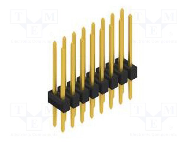 Connector: pin strips; pin header; male; PIN: 16; 2.54mm; THT; 2x8
