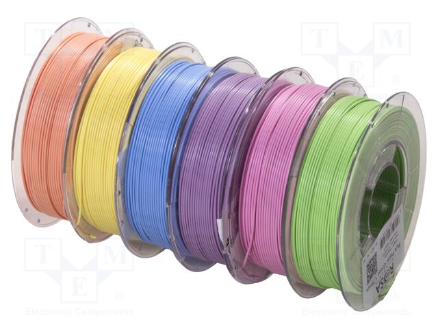 Filament: multipack; 1.75mm; 2.1kg; Kit: 350g x 6,PLA Pastel