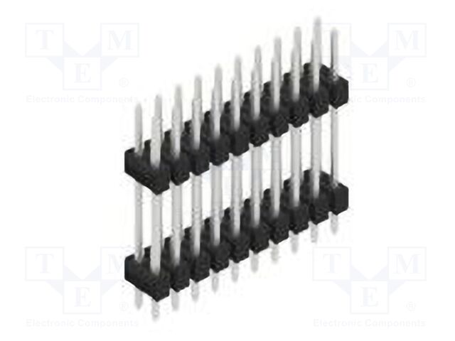 Connector: pin strips; pin header; male; PIN: 20; 2.54mm; THT; 2x10