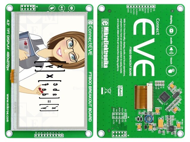 Dev.kit: FTDI; IDC10 x2; Comp: FT800Q,LM4864