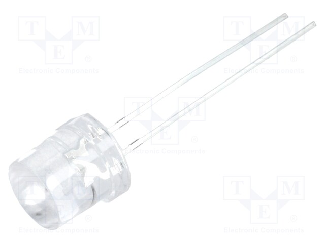 LED; 8mm; yellow; 1560÷2180mcd; 140°; Front: flat; Pitch: 2.54mm