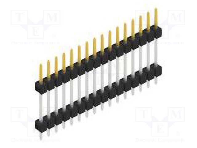 Connector: pin strips; pin header; male; PIN: 16; 2.54mm; THT; 1x16