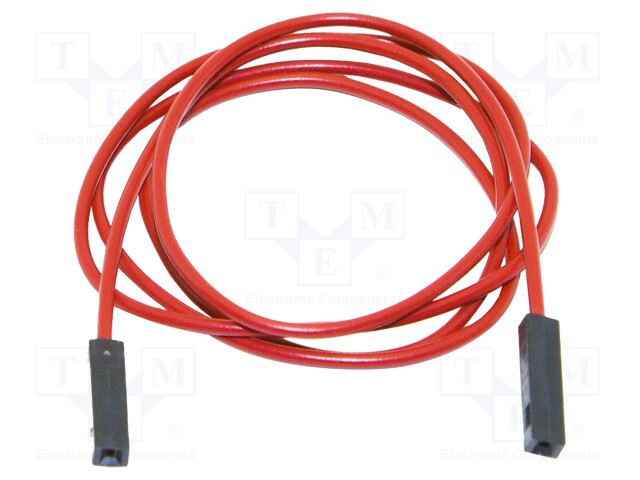 Test lead; 3A; square pin receptacle,both sides; Urated: 300V