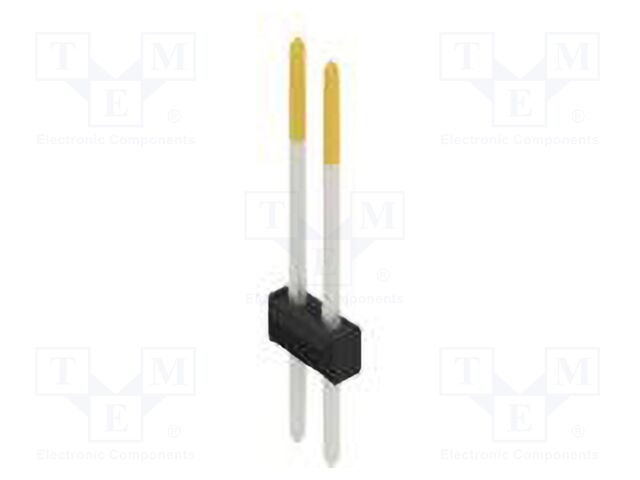 Connector: pin strips; pin header; male; PIN: 2; 2.54mm; THT; 2x1