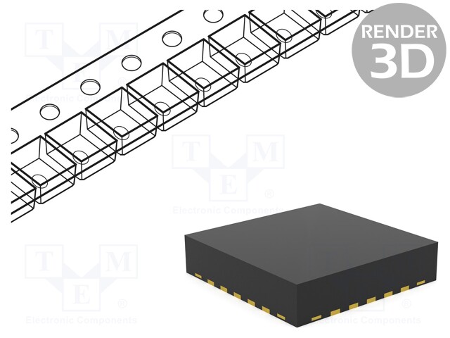 PIC microcontroller; Memory: 8kB; SRAM: 0.512kB; 32MHz; 1.8÷3.6VDC