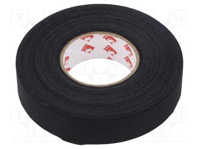 Tape: fixing; W: 19mm; L: 25m; Thk: 0.24mm; natural rubber; black