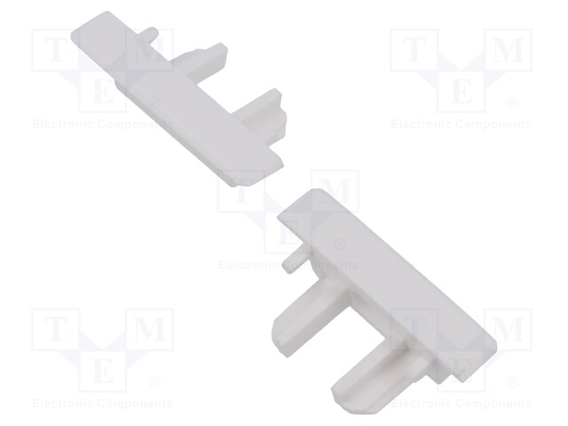 Cap for LED profiles; white; MICRO-NK; with hole
