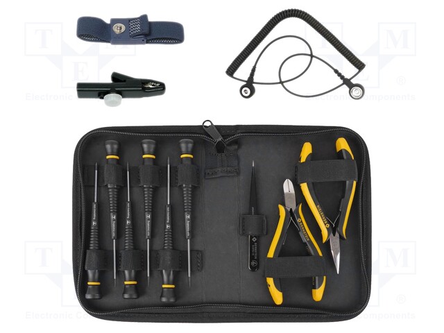Kit: general purpose; Pcs: 12; ESD; bag