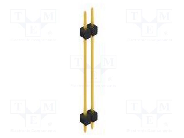 Connector: pin strips; pin header; male; PIN: 2; 2.54mm; THT; 1x2