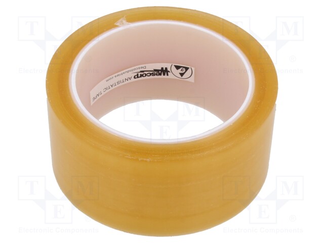 Packing tapes; ESD; L: 65.8m; W: 48mm; Thk: 0.06mm; colourless