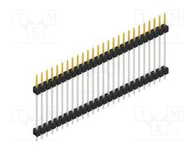 Connector: pin strips; pin header; male; PIN: 26; 2.54mm; THT; 1x26