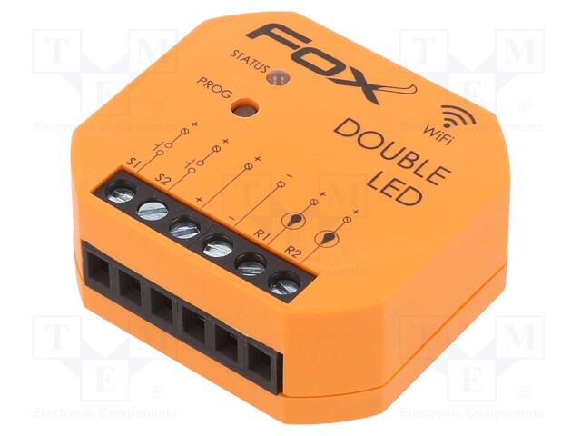 LED controller; FOX; IP20; 9÷30VDC; flush mount; 0÷45°C; 2.4GHz