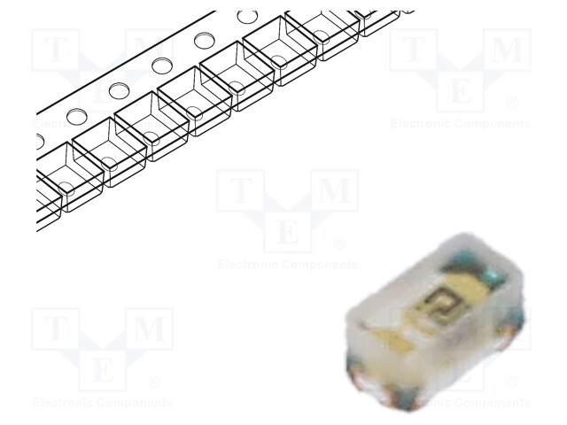 IR transmitter; 850nm; transparent; 70°; SMD; Dim: 1x0.5x0.45mm