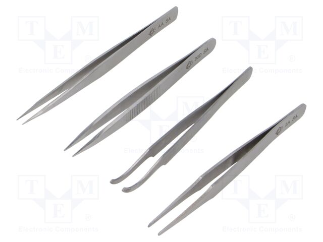 Kit: tweezers; universal; 4pcs.