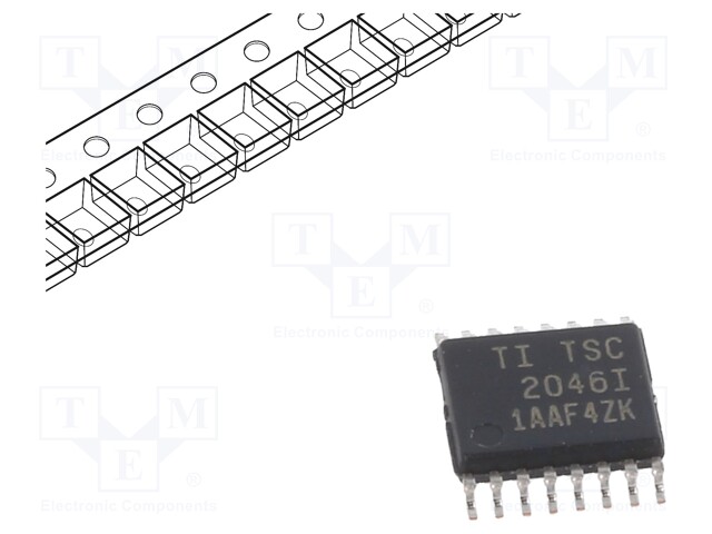 Touch Screen Controller, SPI Interface, 12 bit, 2.2V to 5.25V Supply, TSSOP-16