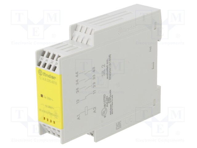 Module: safety relay; 7S; Usup: 230VAC; OUT: 4; DIN; -40÷70°C; IP20