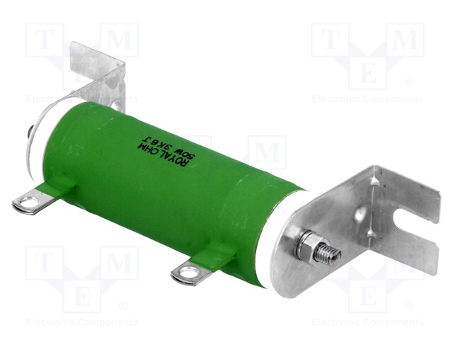 Resistor: wire-wound; 3.6kΩ; 50W; ±5%; Ø31x75mm; 300ppm/°C