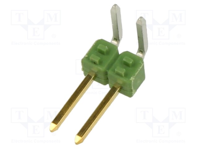 Pin header; pin strips; AMPMODU MOD II; male; PIN: 2; angled 90°