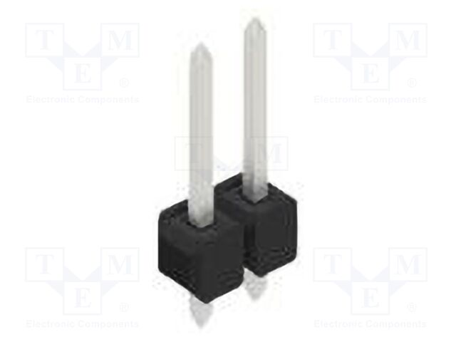 Connector: pin strips; pin header; male; PIN: 2; 2.54mm; THT; 1x2