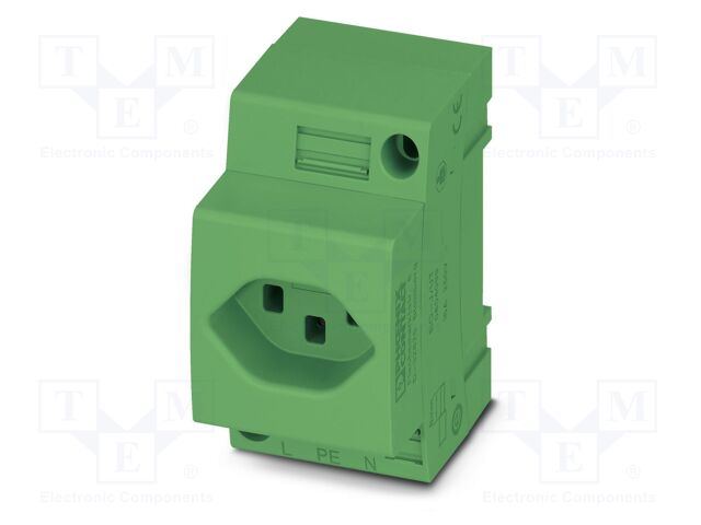Connector: AC supply; socket; female; 16A; PIN: 3; screw terminal