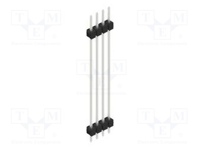 Connector: pin strips; pin header; male; PIN: 4; 2.54mm; THT; 1x4