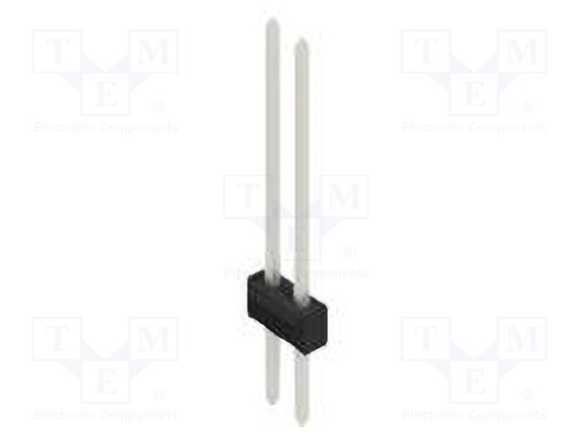 Connector: pin strips; pin header; male; PIN: 2; 2.54mm; THT; 2x1