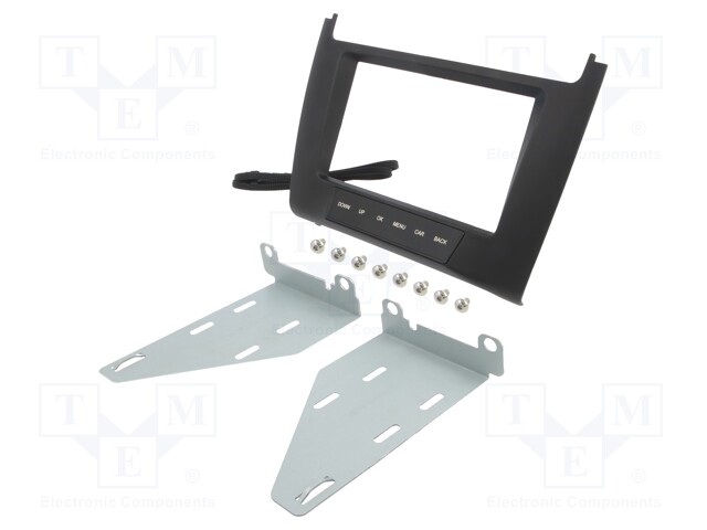 Radio mounting frame; VW; 2 DIN; black