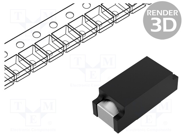 Fuse: fuse; time-lag; 5A; 125VAC; 125VDC; SMD; 7.4x3.1mm; copper