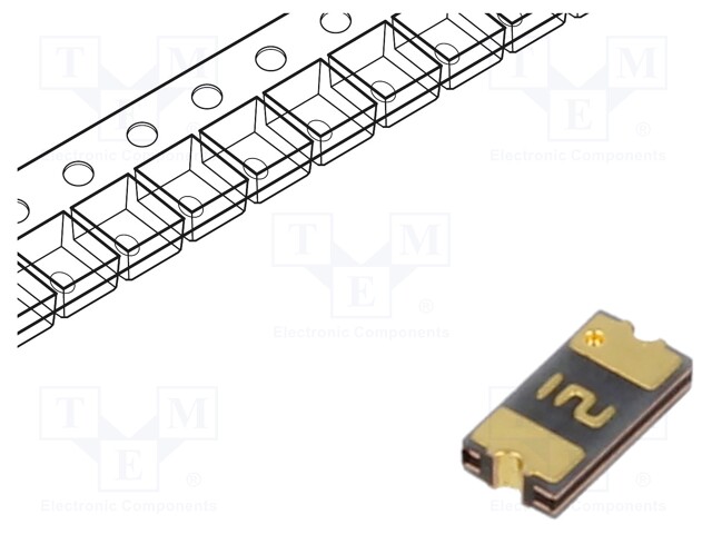 Fuse: PTC polymer; 200mA; 24VDC; PCB,SMT; 3.2x1.6mm; Case: 1206