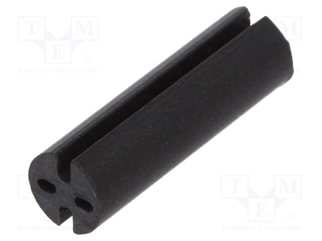 Spacer sleeve; LED; Øout: 4.8mm; ØLED: 3mm; L: 15.9mm; black; UL94V-0