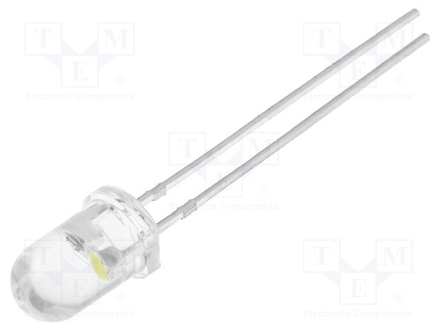 LED; 5mm; white cold; 3000mcd; 30°; 3.5÷4.8V; 20mA; Front: convex