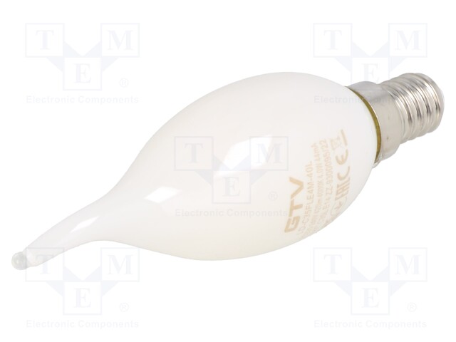 LED lamp; milky; E14; 230VAC; 4W; 360°; 4000K
