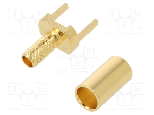 Coaxial; straight; RG59,RG59/U; THT; gold-plated