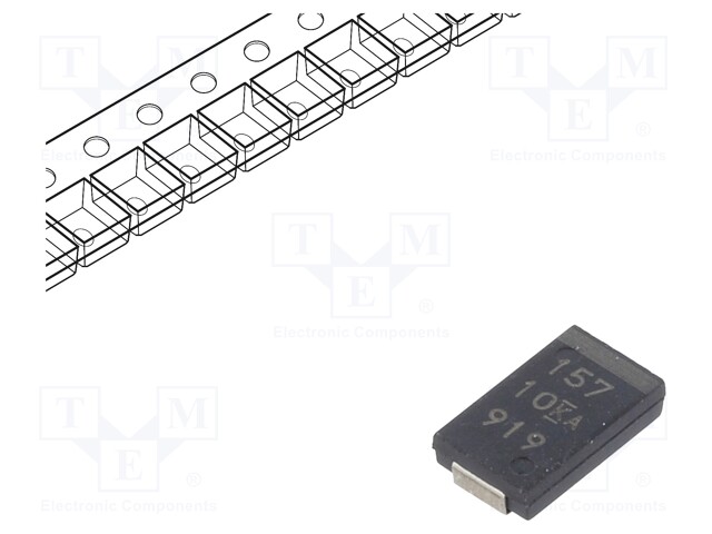 Capacitor: tantalum-polymer; 150uF; 10VDC; Case: V; 2917; ESR: 45mΩ