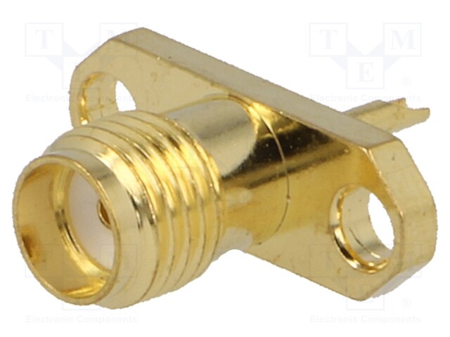 Socket; SMA; female; straight; soldering; gold-plated