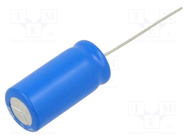 Supercapacitor; THT; 15F; 2.7VDC; Ø12.5x25mm