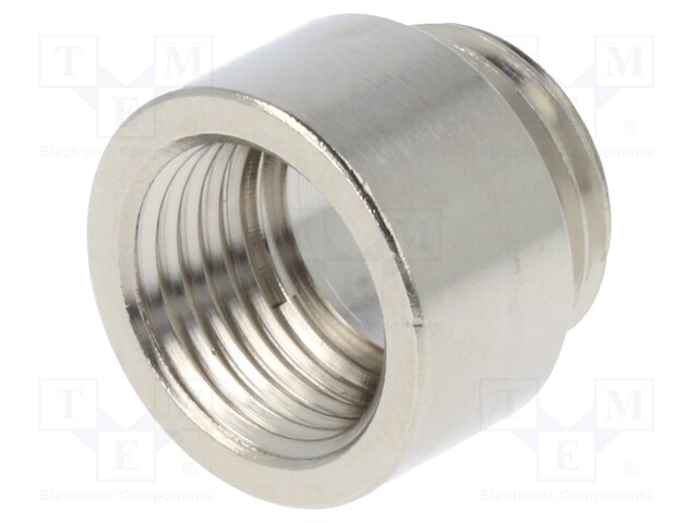 Reduction of threads for glands; Int.thread: M25; brass; nickel