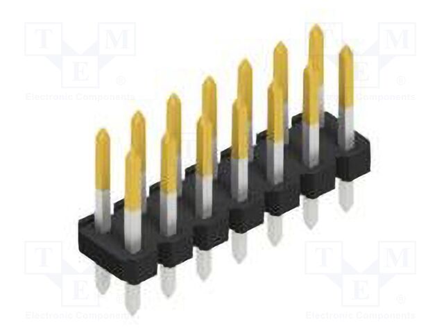 Connector: pin strips; pin header; male; PIN: 14; 2.54mm; THT; 2x7