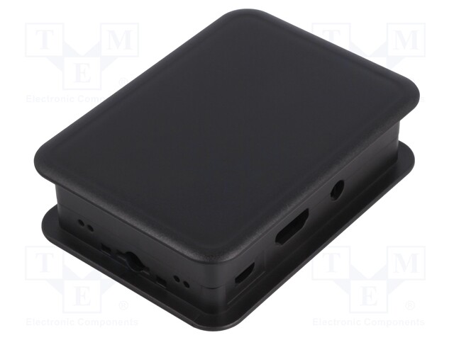 Enclosure: for computer; Raspberry Pi 3; black; X: 73mm; Y: 100mm