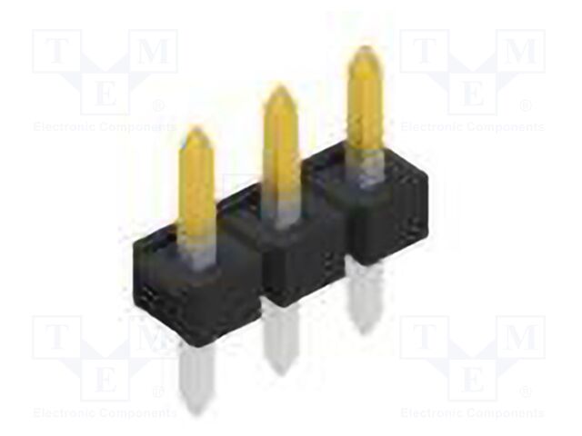 Connector: pin strips; pin header; male; PIN: 3; 2.54mm; THT; 1x3