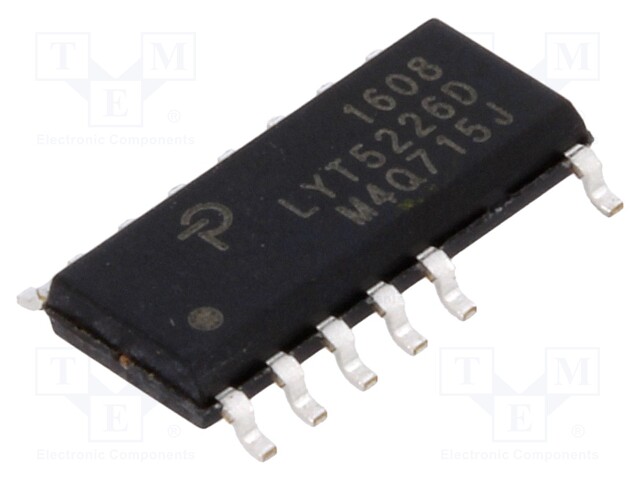 PMIC; AC/DC switcher,LED driver; 90÷308V; Ubr: 650V; SO16B; 4.25Ω