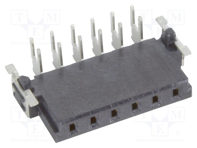 Connector: PCB to PCB; female; PIN: 6; 2.54mm; -55÷125°C; 22A; THT