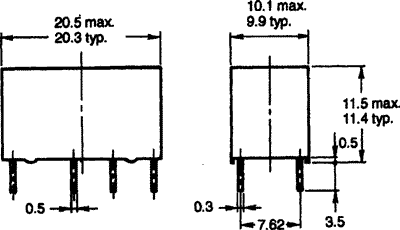 Relay: electromagnetic; DPDT; Ucoil: 24VDC; 0.5A/125VAC; 1A/24VDC