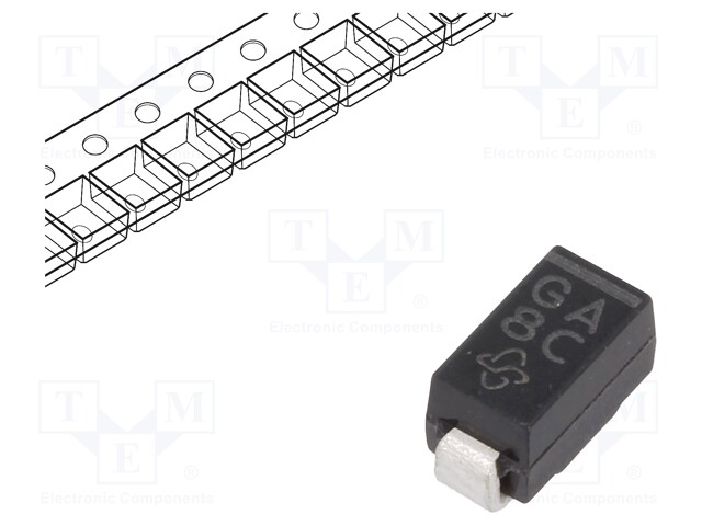 Diode: rectifying; SMD; 50V; 1A; Package: reel,tape; DO214BA