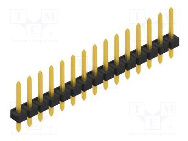 Connector: pin strips; pin header; male; PIN: 15; 2.54mm; THT; 1x15