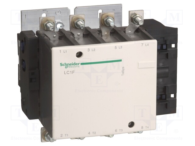 Relay Contactor, TeSys F Series, 4PST-NO, 4P, 250 A at 440 VAC