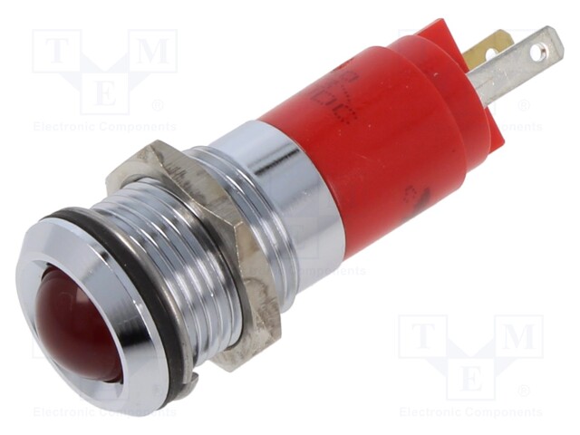 Indicator: LED; blinking; red; 3.5÷13VDC; Ø14mm