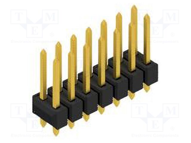 Connector: pin strips; pin header; male; PIN: 14; 2.54mm; THT; 2x7