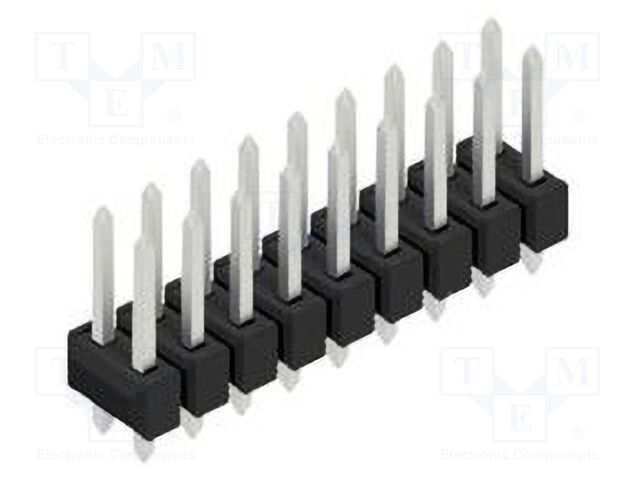 Connector: pin strips; pin header; male; PIN: 18; 2.54mm; THT; 2x9